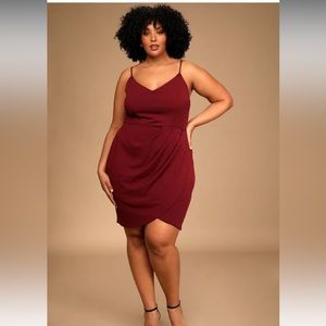 Lulu’s forever your girl wine red bodycon dress